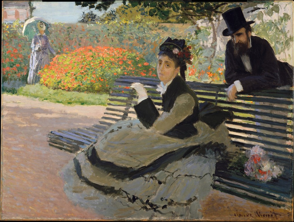 Camille Monet num Banco de jardim - Claude Monet  (1873).JPG